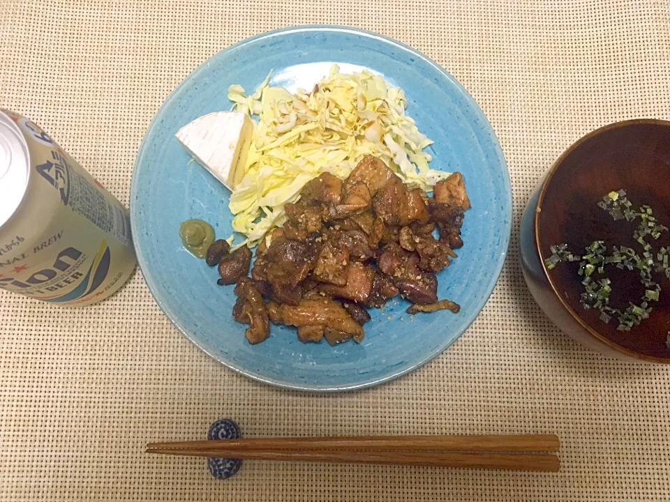 #焼き鳥 #もずくスープ
賞味期限切れの２つのレトルト、、|hhhさん