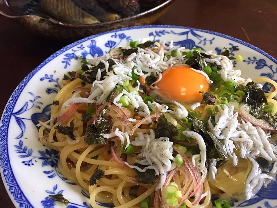 納豆パスタ|さんだーさん