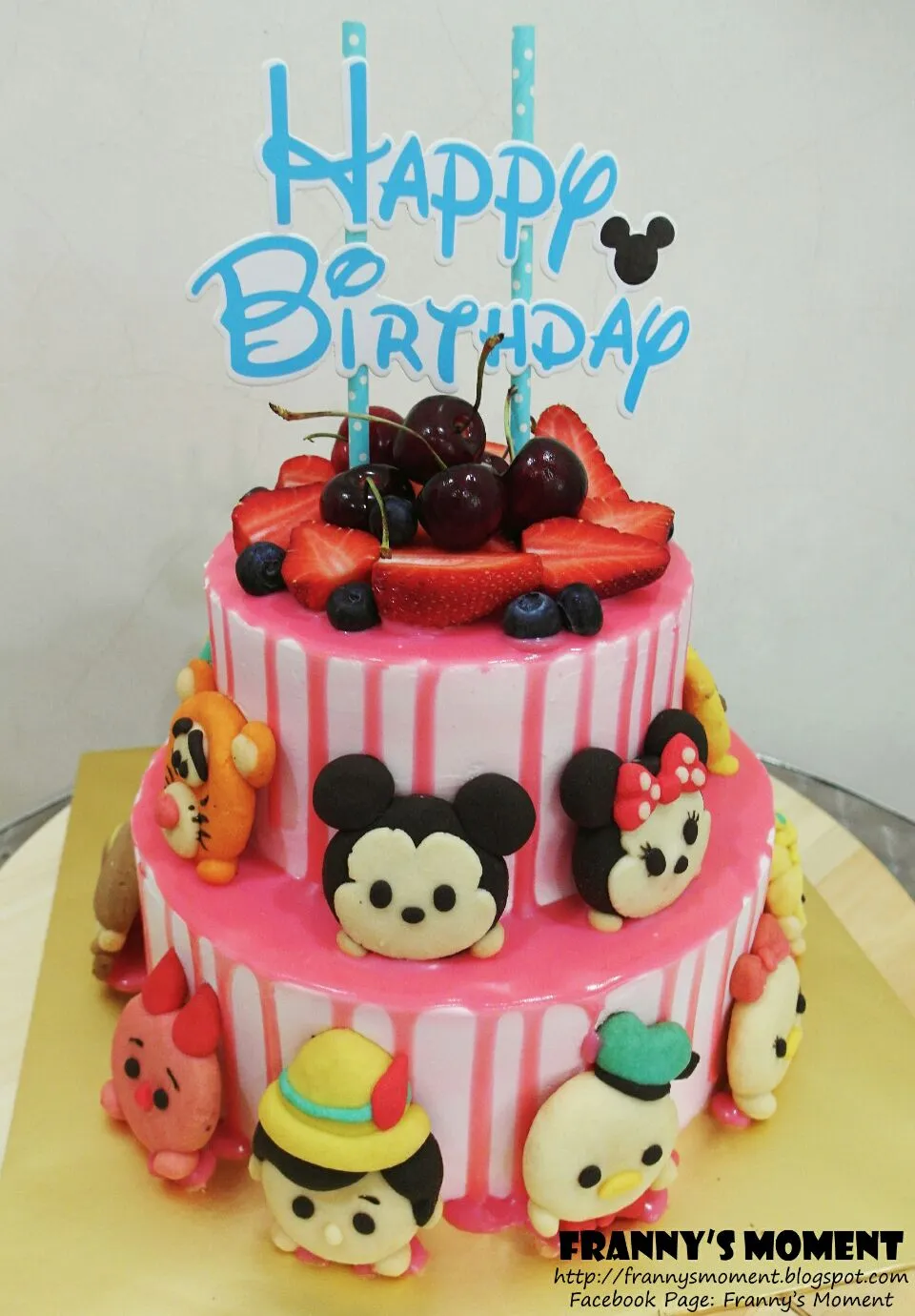 2 tiers birthday cake  tsum tsum|Frannyさん