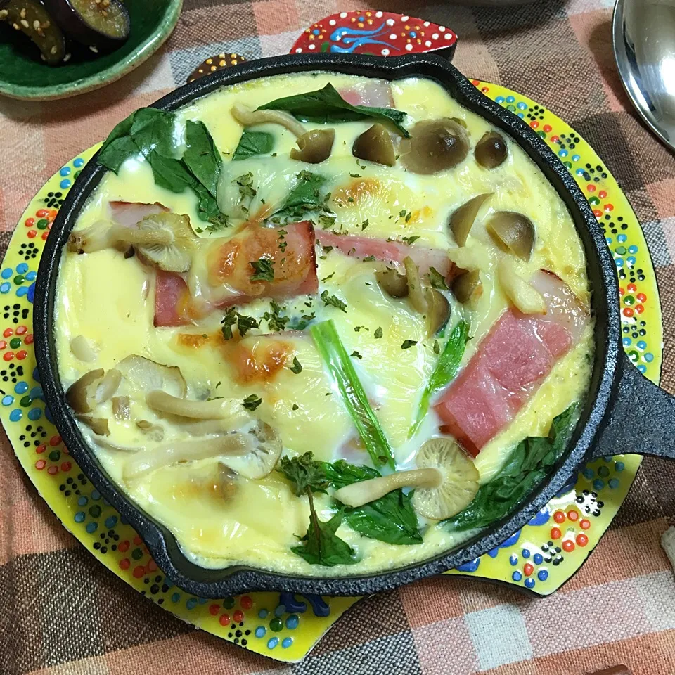 Snapdishの料理写真:ほうれん草のキッシュ風|あさかさん