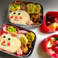 Snapdishの料理写真:あんぱんまん号 キャラ弁 アンパンマン|びいさん