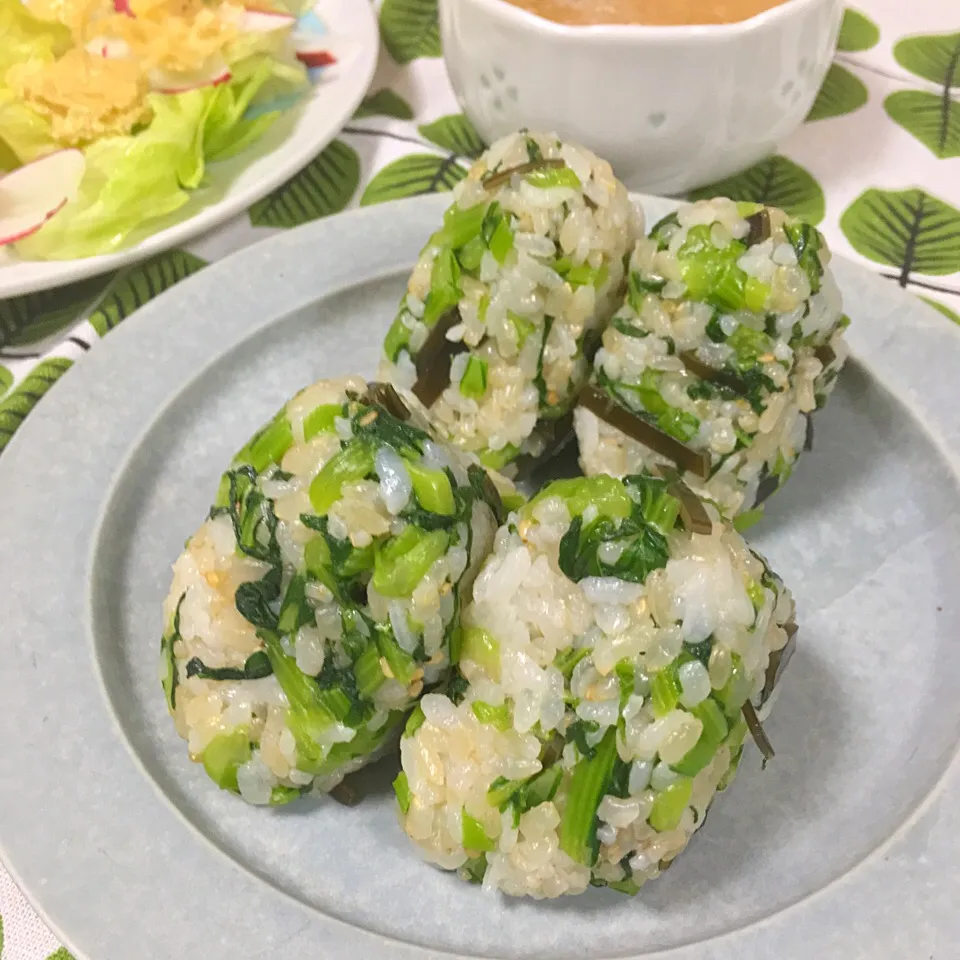 蕪の葉菜飯のオイルおにぎり#蕪の葉|CHIZUさん