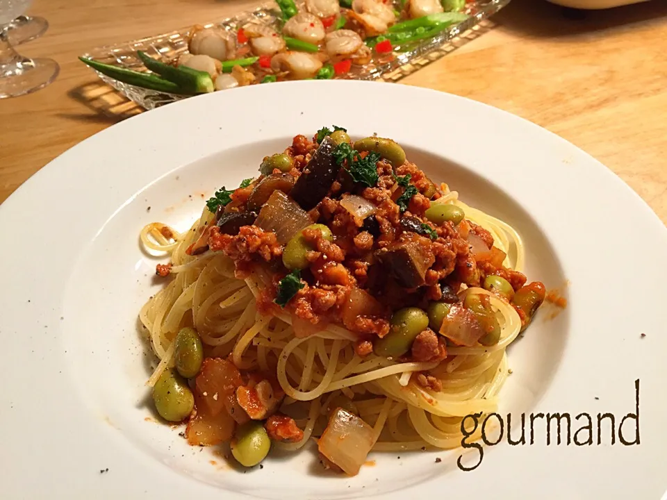 大豆のお肉で お野菜たっぷりミートソース風パスタ🍝|プーティさん