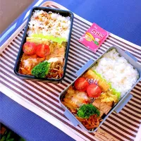 Snapdishの料理写真:旦那&長男弁当|よっち13さん