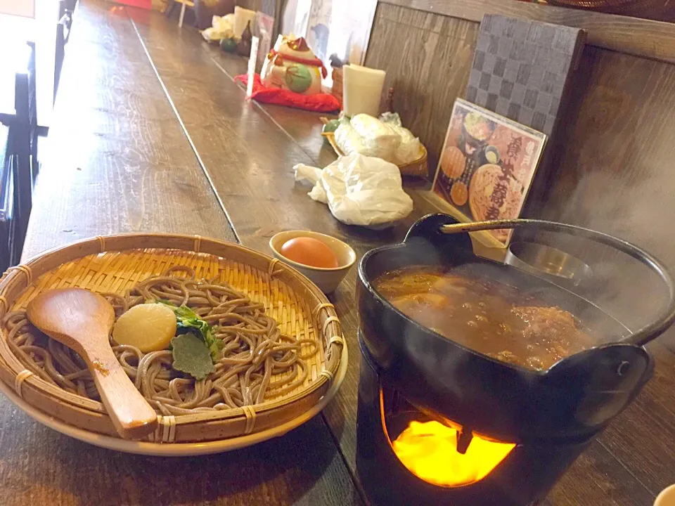 Snapdishの料理写真:#亀戸養生料理高の 
カレー蕎麦 投汁蕎麦|亀戸 養生蕎麦 高のさん