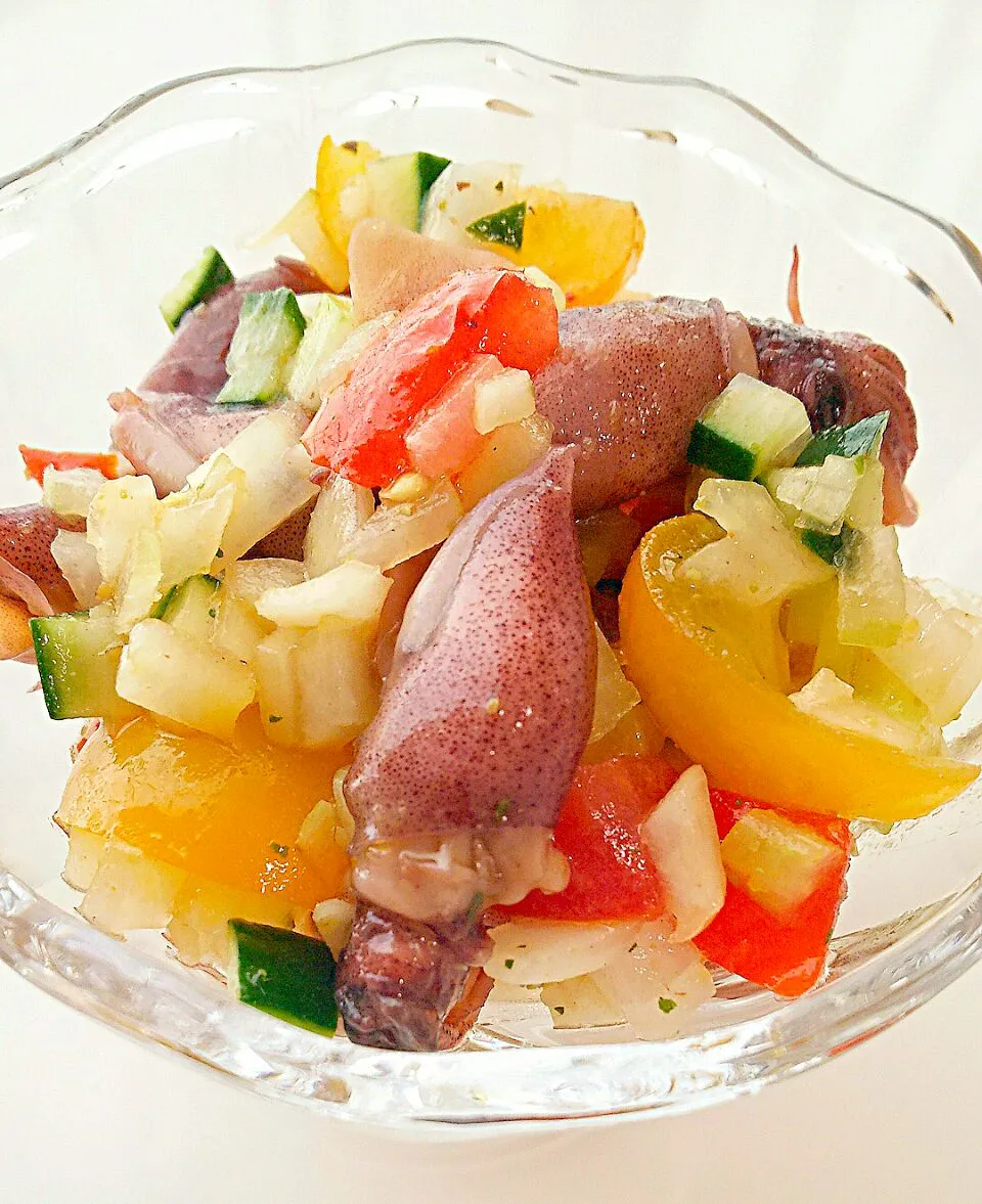 Ceviche #ホタルイカ の#セビーチェ #おうちごはん #うちごはん #一品 #酒の肴  #おつまみ|まめさん