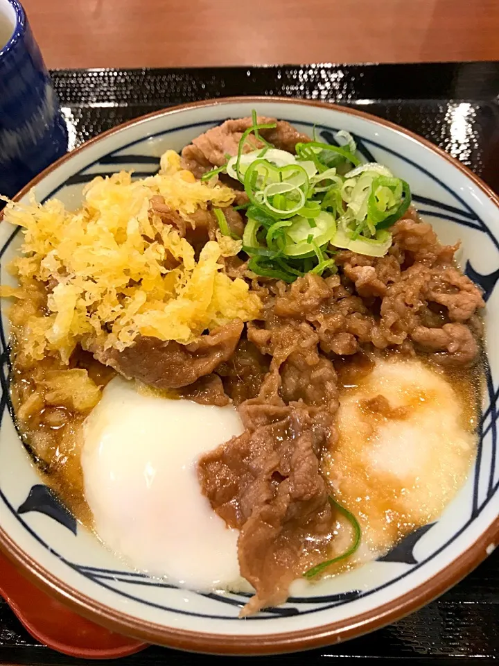 Snapdishの料理写真:牛とろ玉うどん|るい姉さん