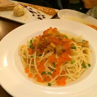 Snapdishの料理写真:こぼれイクラとウニのパスタ|mihoさん