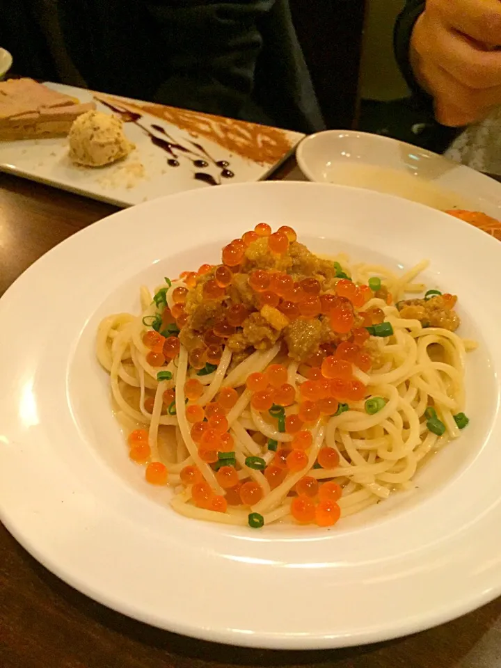 こぼれイクラとウニのパスタ|mihoさん