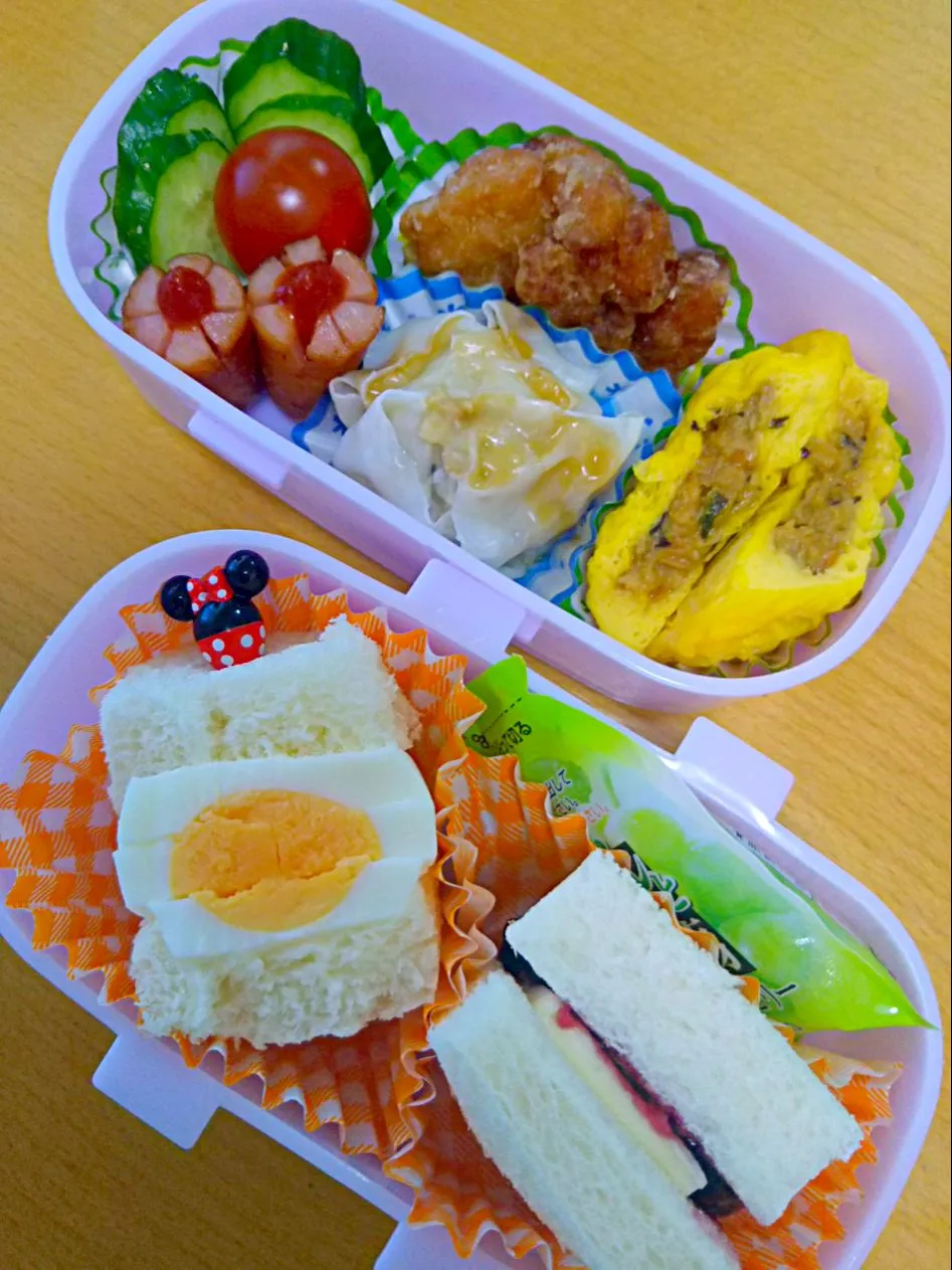 Snapdishの料理写真:運動会延期に～弁当(T0T)|Kayo matsudaさん