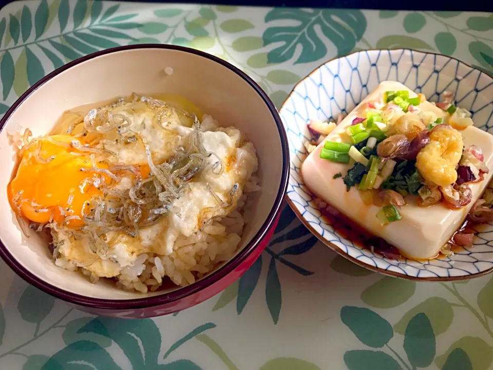 Snapdishの料理写真:素材まんまの薬味さえあればゴージャスご飯に早変わりご飯|Hiroさん