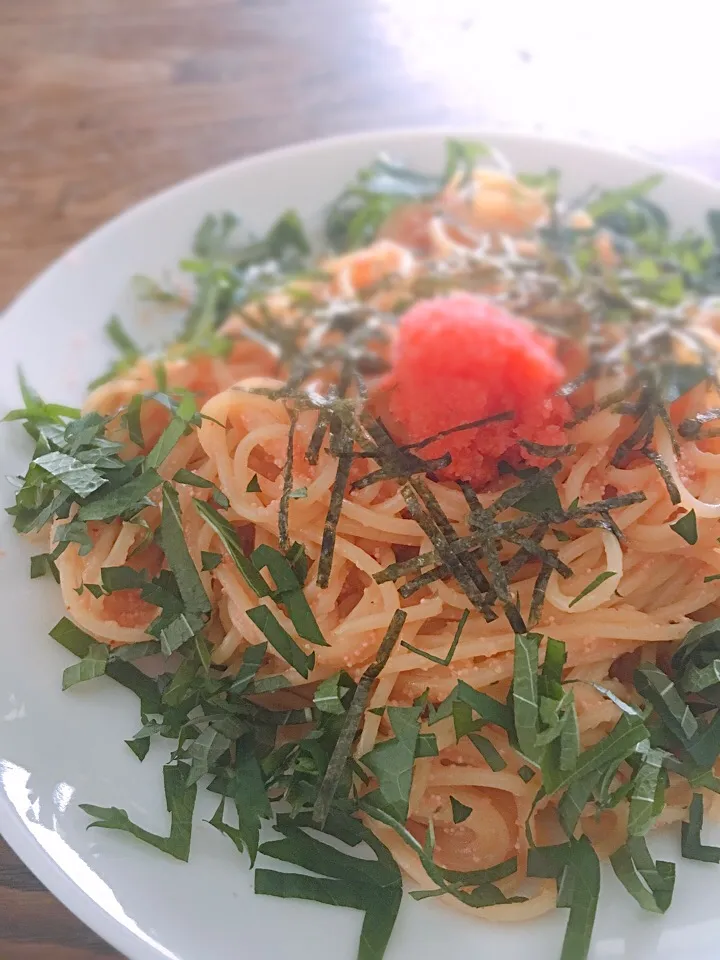 休日のお昼御飯
・明太パスタ|akiさん