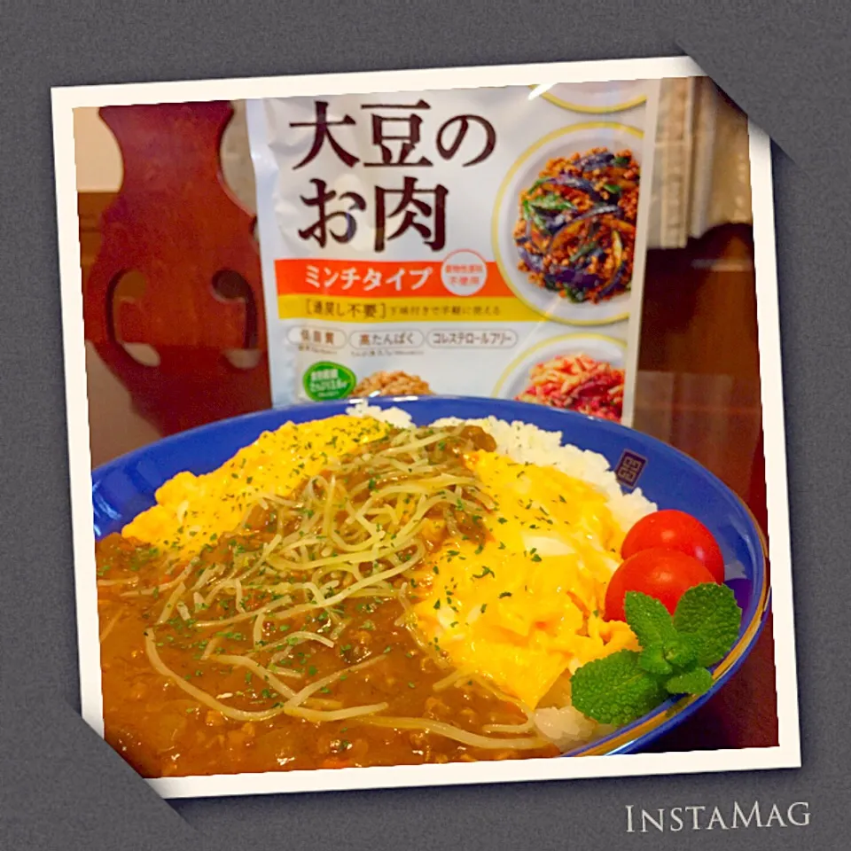 Snapdishの料理写真:ダイズラボdeオムチーズカレー|m’chinさん