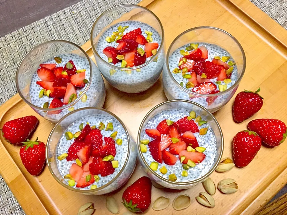 Snapdishの料理写真:✨🍓STRAWBERRY CHAI SEED PUDDING 🍓✨|🌺Sanntina🌺さん