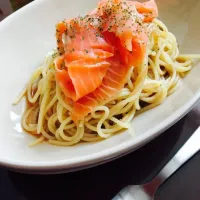 Snapdishの料理写真:スモークサーモンの冷製パスタ♡|ayatさん