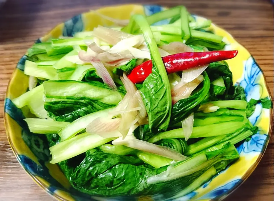 頂いた小松菜で漬物💚|きゅうちゃんさん