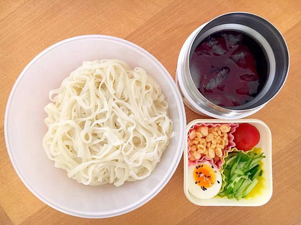 今日のお弁当#冷やしたぬきうどん|ぴのさん