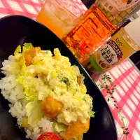 Snapdishの料理写真:キューピーテーブルビネガーでチキン南蛮丼