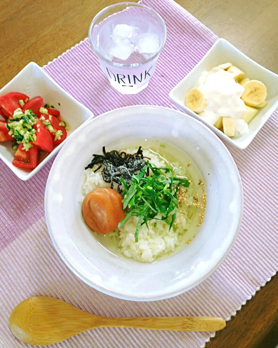 朝食☀🍴家庭菜園の三つ葉でお茶漬け|makikoさん