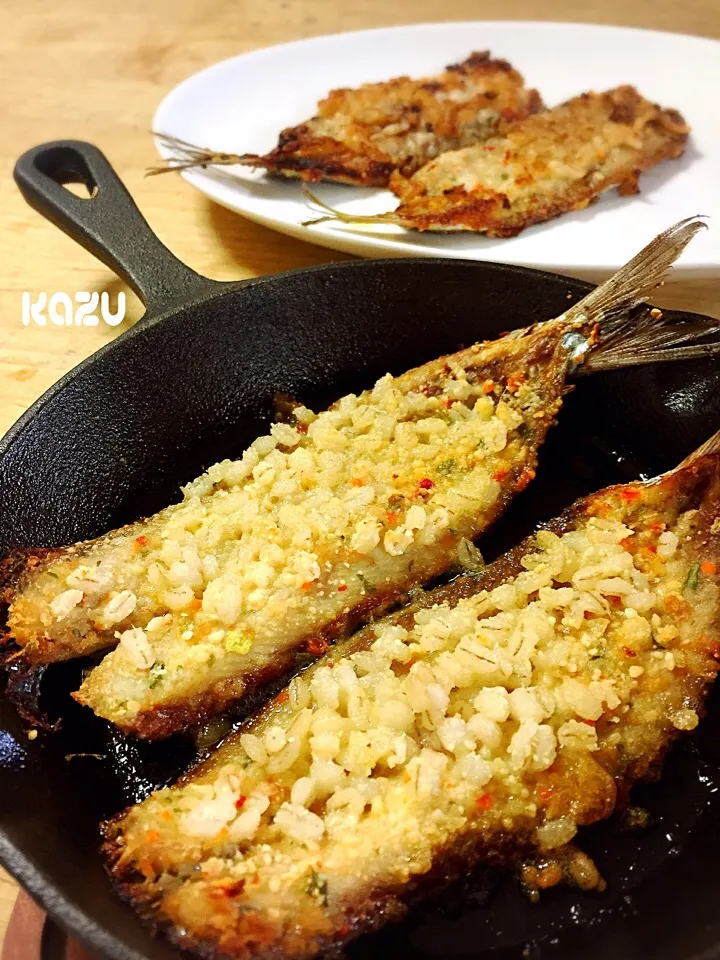 鰯の香草もち麦焼き|かずきっちんさん