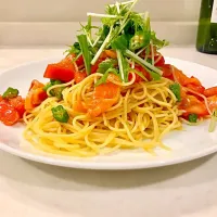 簡単まぜるだけ! サーモンとトマトの冷たいパスタ|yu-coさん