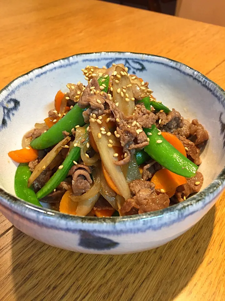 牛肉とごぼうの炒め煮|まつださんさん