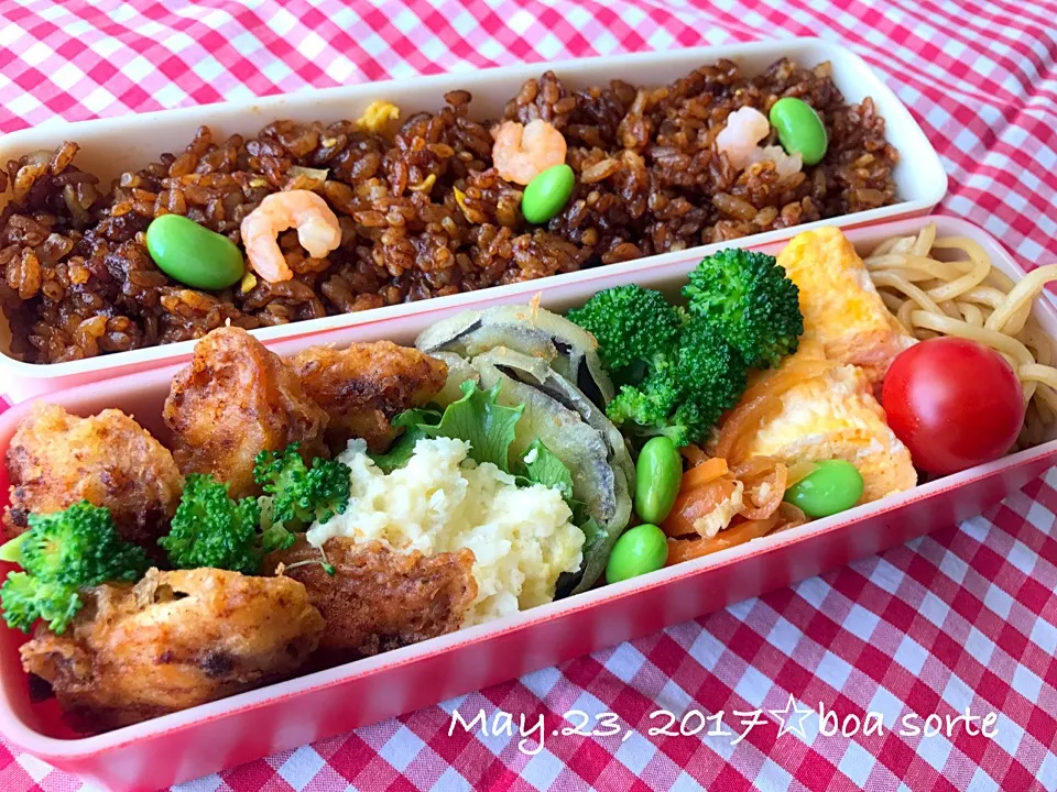 夫弁当☆岡山名物 えびめし 冷食です😅|kaoriさん