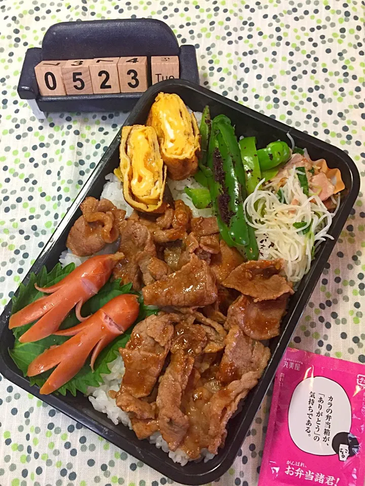 Snapdishの料理写真:5月23日の高3男子のお弁当♪|ごっちさん