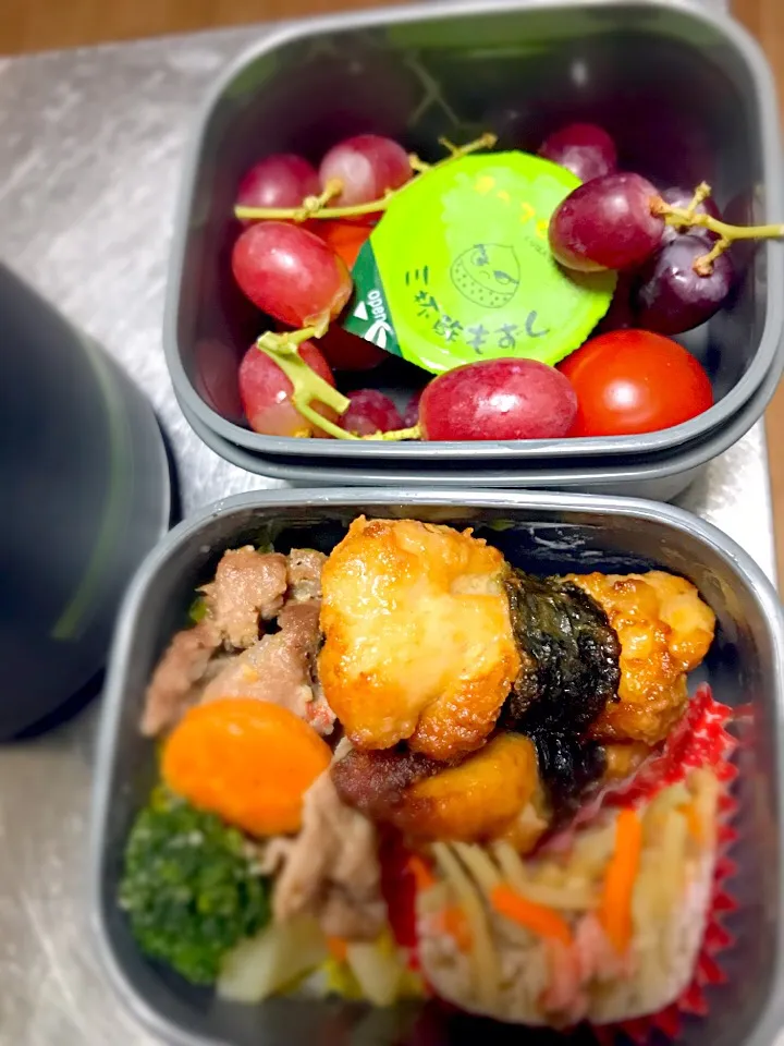 豚のアヒージョ弁当|なおさん