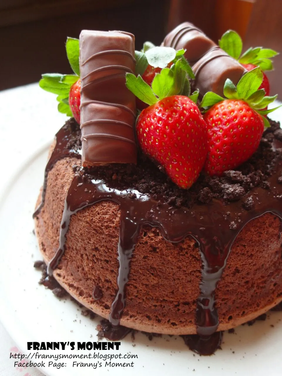 chocolate naked cake with strawberries|Frannyさん