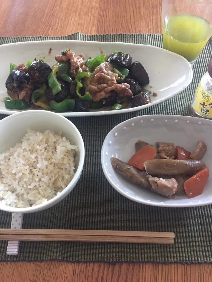 Snapdishの料理写真:夏野菜と豚肉のスタミナ味噌炒め|ポテトさん