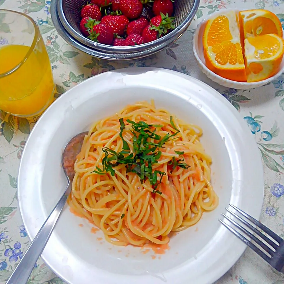 かねふく明太子パスタ🍝|うたかた。さん