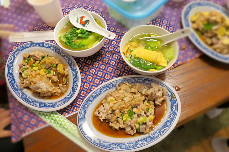 春雨スープと蒸しハンバーグ@世界を旅するお料理教室|Mickeeさん