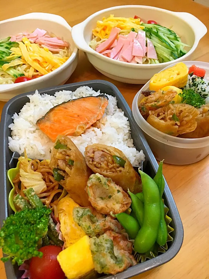 5月24日のお弁当、置き弁(*'▽'*)♪昨日に引き続き麺、、。、、、まっいっか！|美也子さん