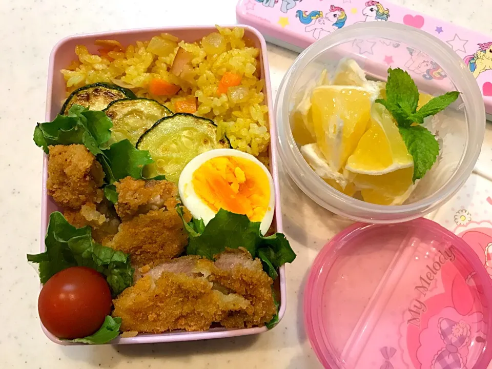 今日のお弁当、カレーチャーハン|chikasdayさん