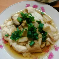 Steamed Chicken with Pleurotos|amberangさん