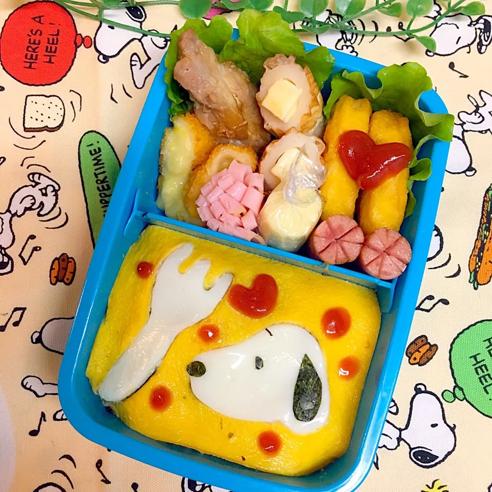 スヌーピーオムライス弁当|ひぃちゃんさん