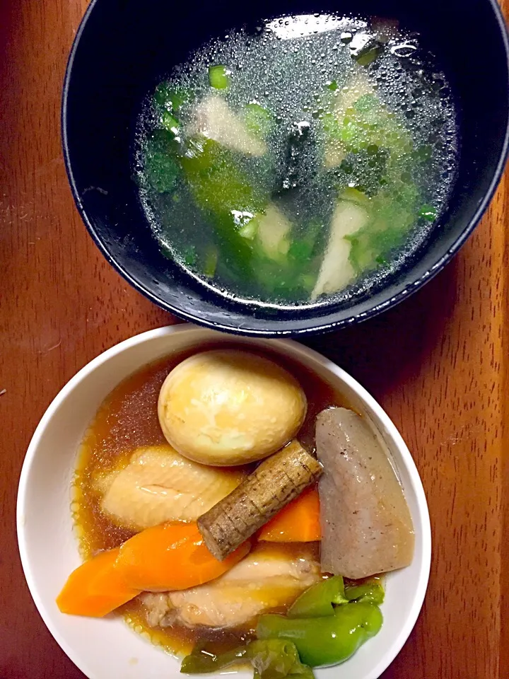 鶏手羽先の八角煮  鶏🐓スープ|掛谷節子さん