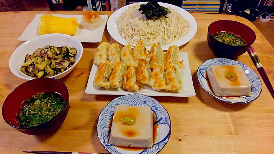 餃子に素麺にビール！！！|かおちゃんさん