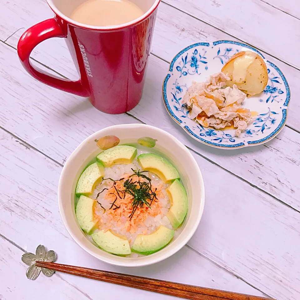 アボ茶漬け〜〜朝食|hinaponさん