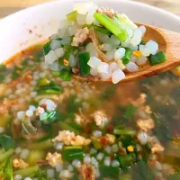 Konjec rice soup with minced pork #lowcarbmeal  #lowcalories #lovefoodloseweight #patty'srecipe #mommypattyskitchen|pattyさん