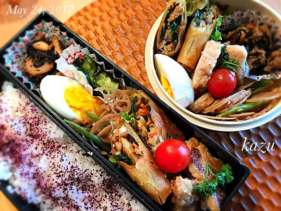 Snapdishの料理写真:家族弁当🍱|kazu★さん