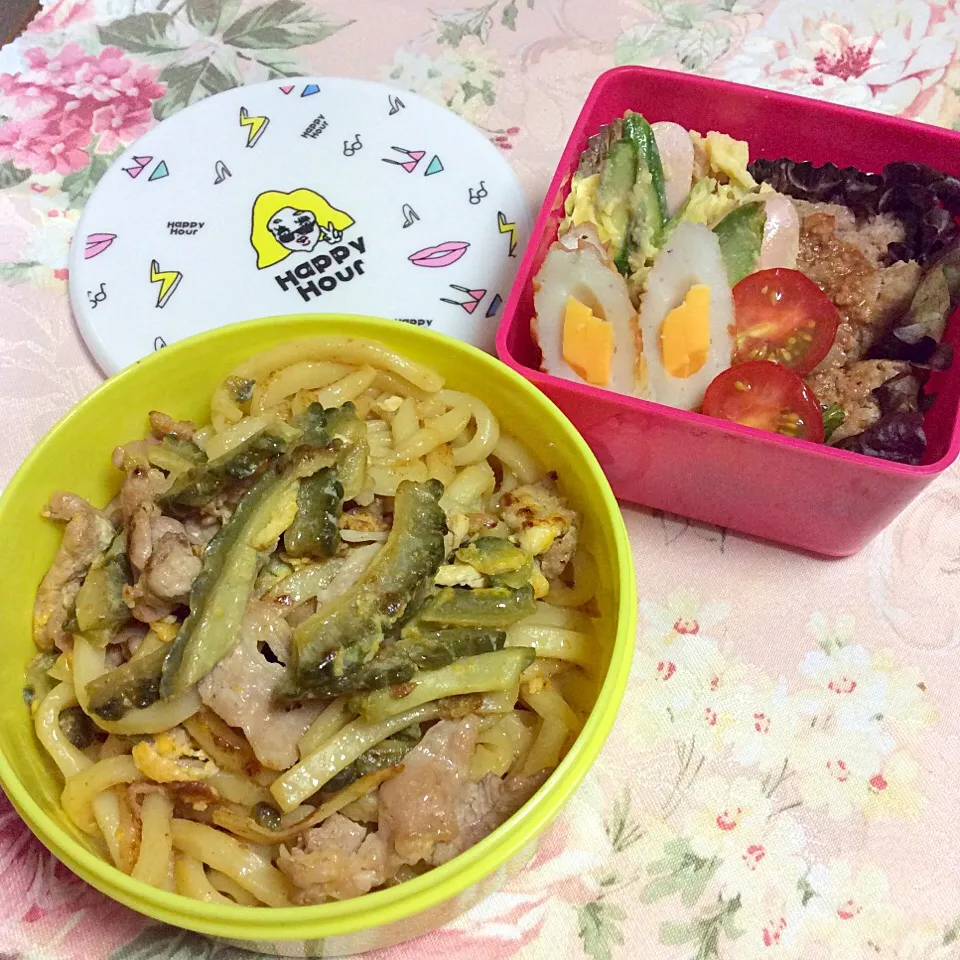 ゴーヤの出汁焼うどん♬のお弁当💕|夢ーテルさん