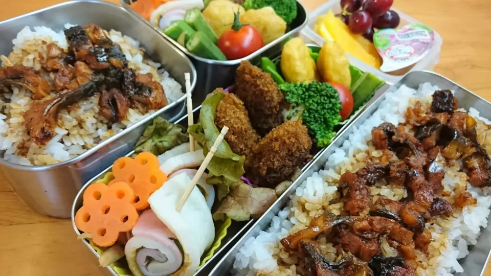 5月26日ひつまぶし&ソース豚カツとチキンナゲット弁当|あけみさん