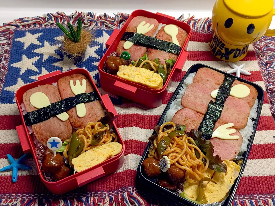 Snapdishの料理写真:スパム弁当🍴|三姉妹のママさん