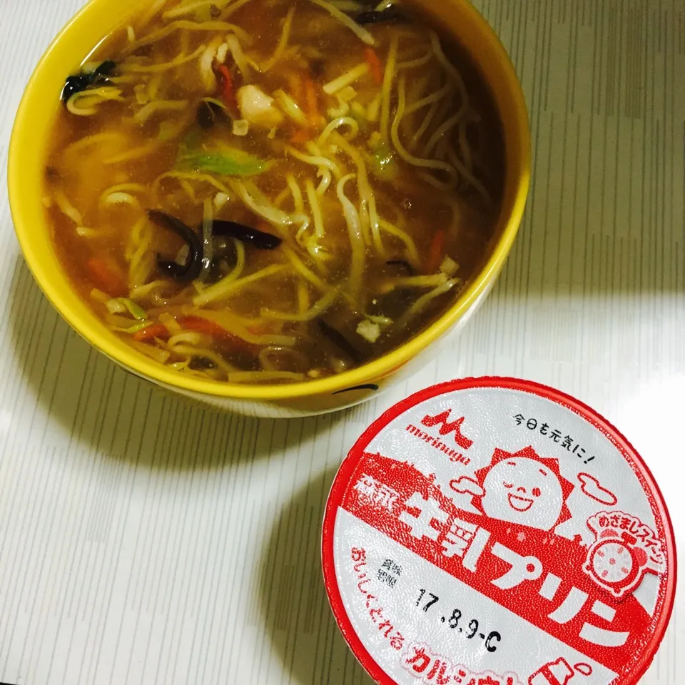 あんかけラーメン、牛乳プリン|himari☺︎さん