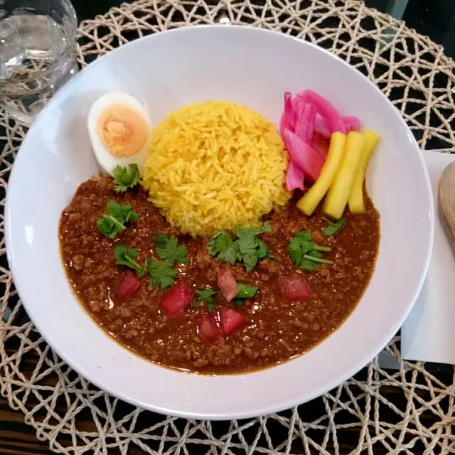 キーマカレー。
料理教室でいただきました😋|cananaさん