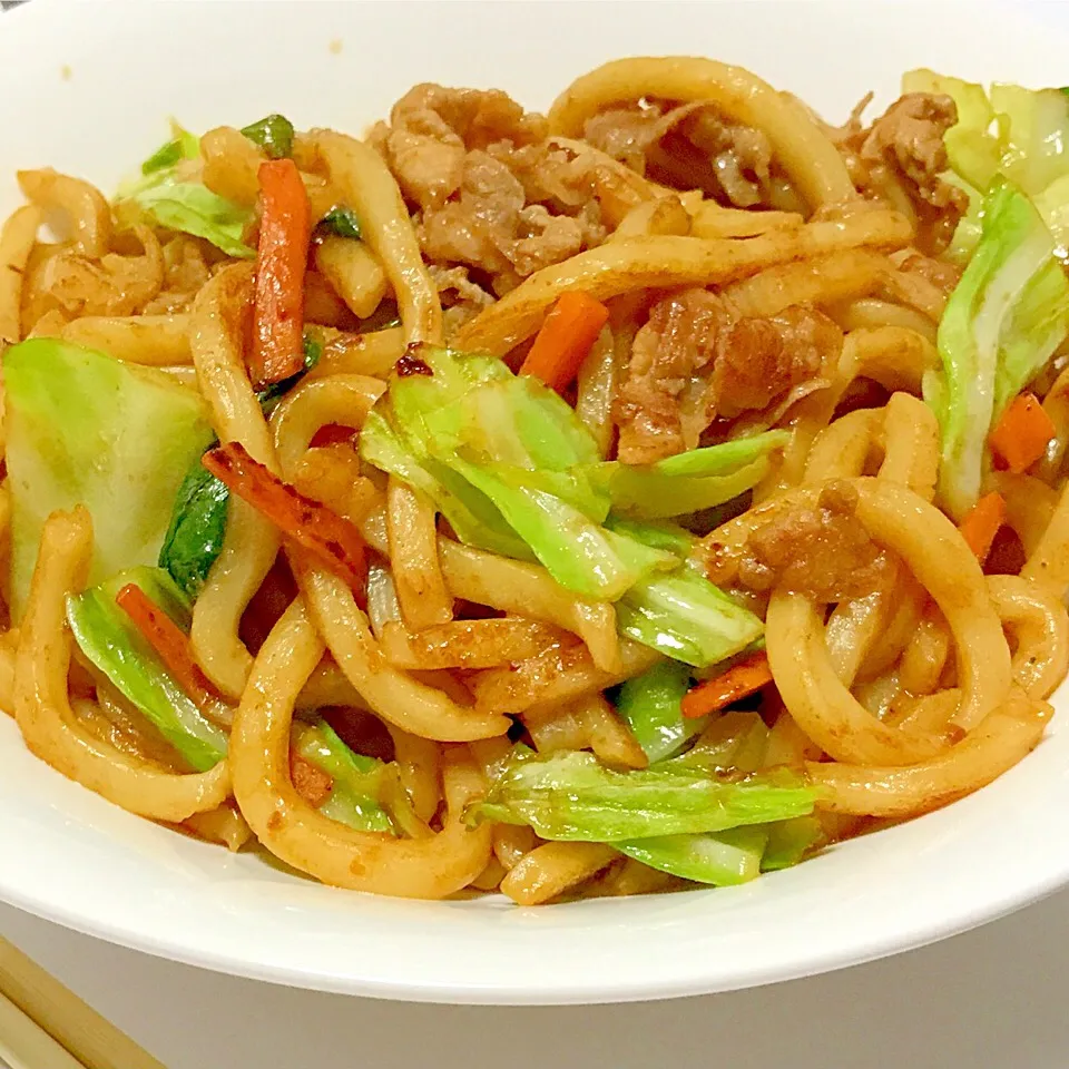 パパのお土産(^^)
亀山の味噌焼きうどん♪|kakoさん