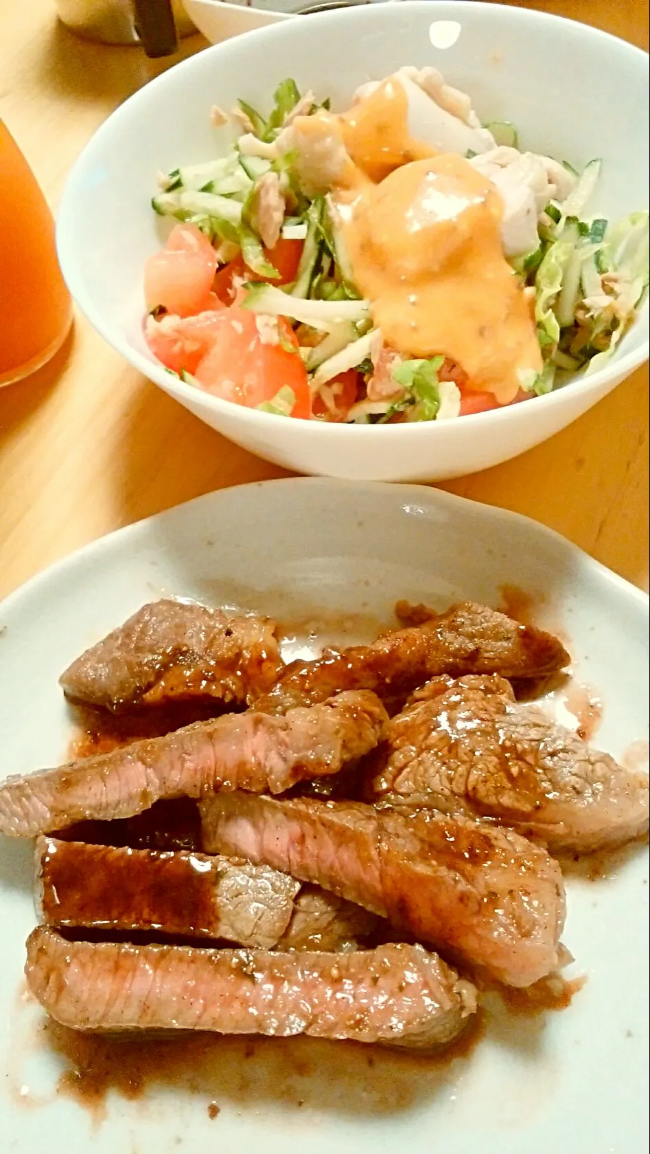 Snapdishの料理写真:🌟ステーキ

 #牛肉
 #サラダ記念日(7月6日)|R-Kさん