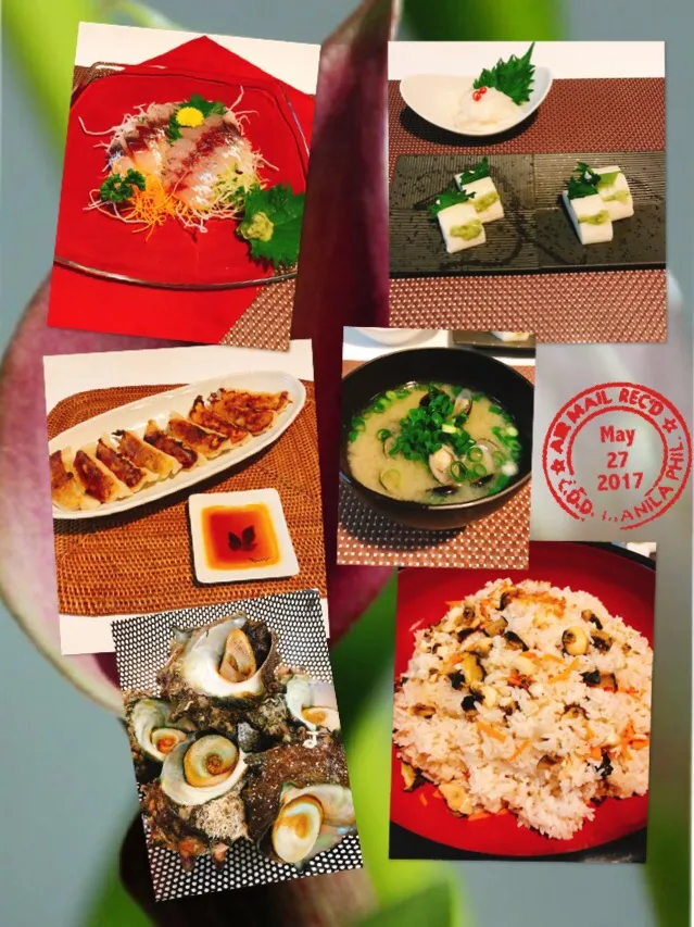 Snapdishの料理写真:サザエご飯の前に取り敢えずの初冷凍餃子（笑）|みすてりあすゆっこさん